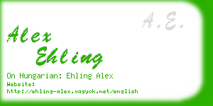 alex ehling business card